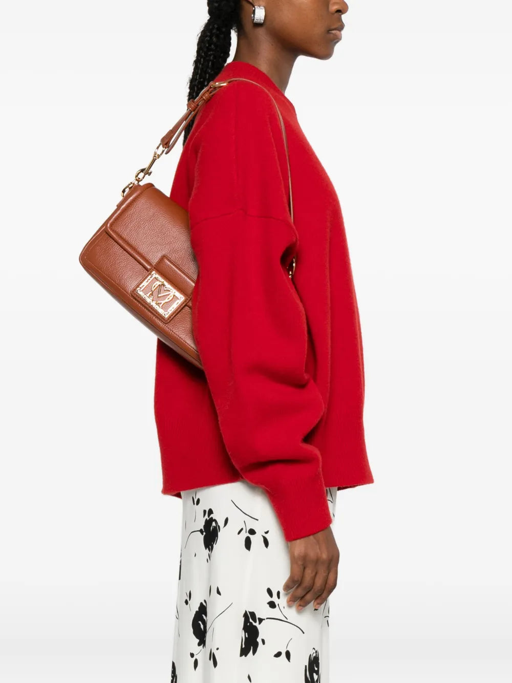 Love MoschinoLocked In logo-plaque shoulder bag