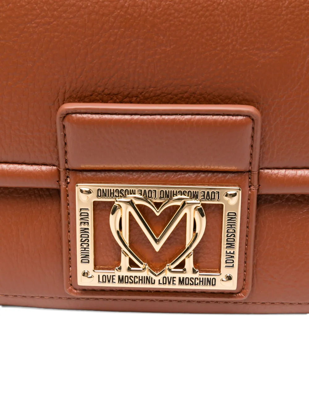 Love MoschinoLocked In logo-plaque shoulder bag