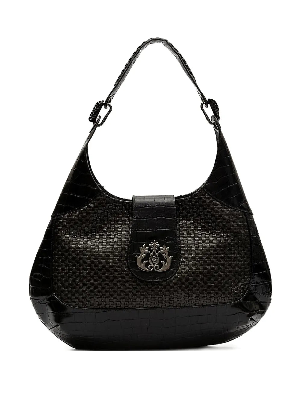 IslaMoon woven embossed shoulder bag