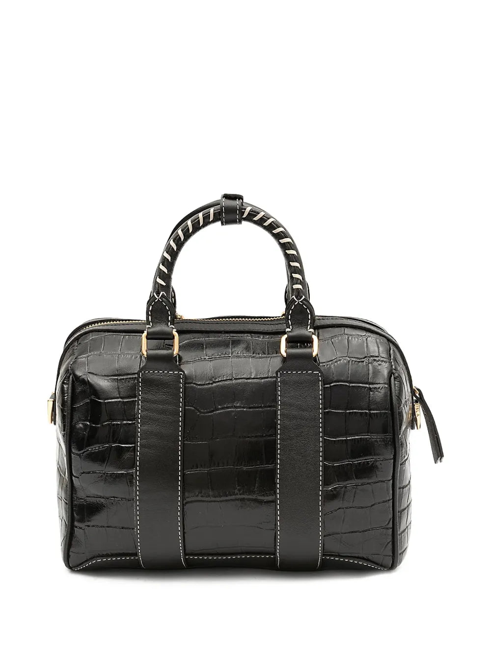 IslaMaia Bowling croc-embossed top handle shoulder bag