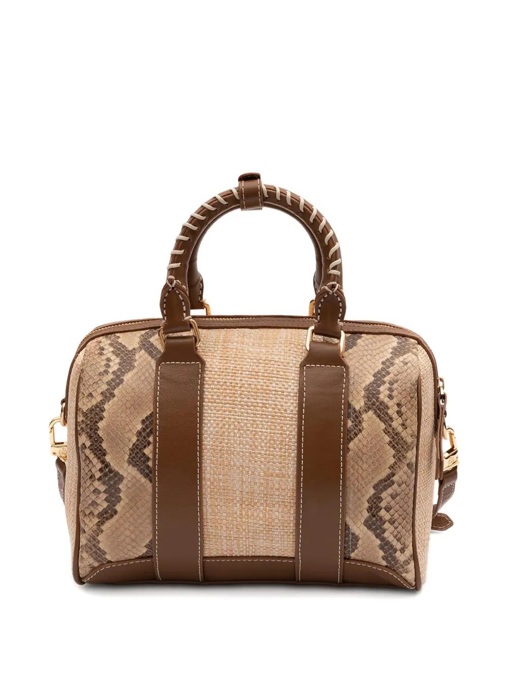 IslaMaia Bowling snakeskin stitched tote bag
