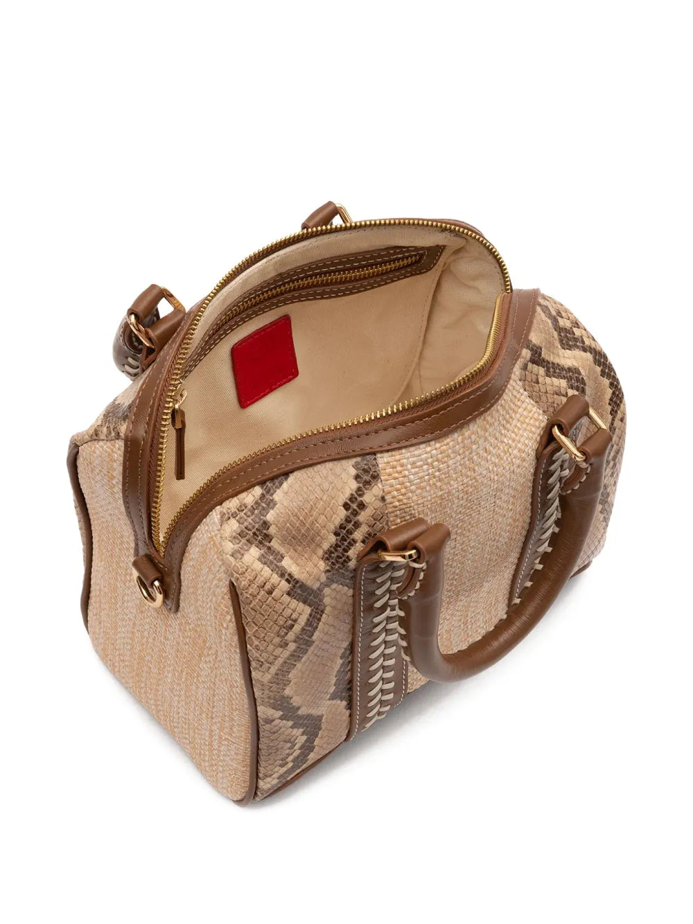 IslaMaia Bowling snakeskin stitched tote bag