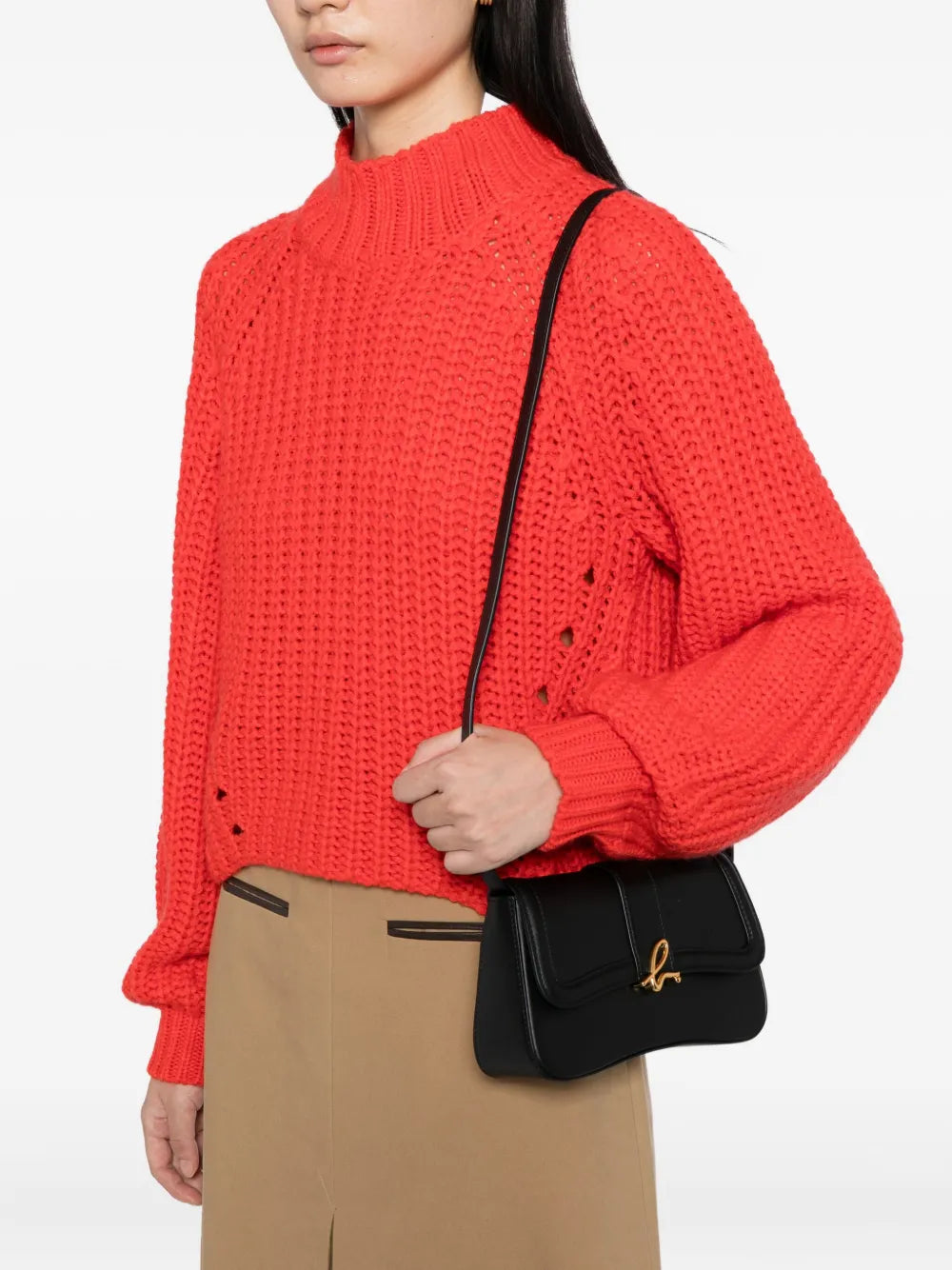 agn b. logo-plaque crossbody bag