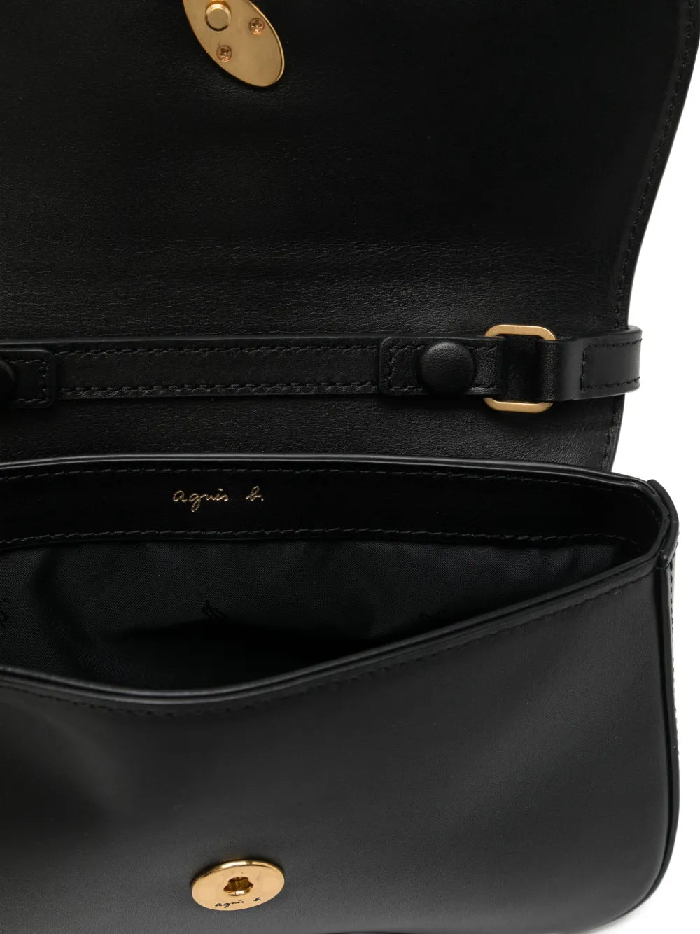 agn b. logo-plaque crossbody bag
