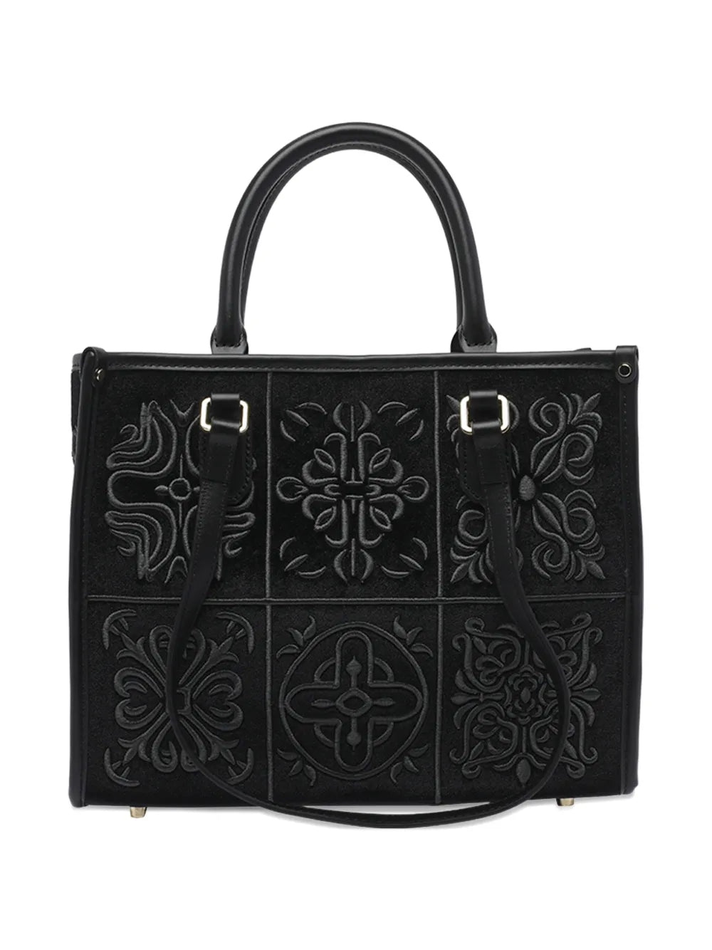 MY BEST BAGembossed panelled tote bag