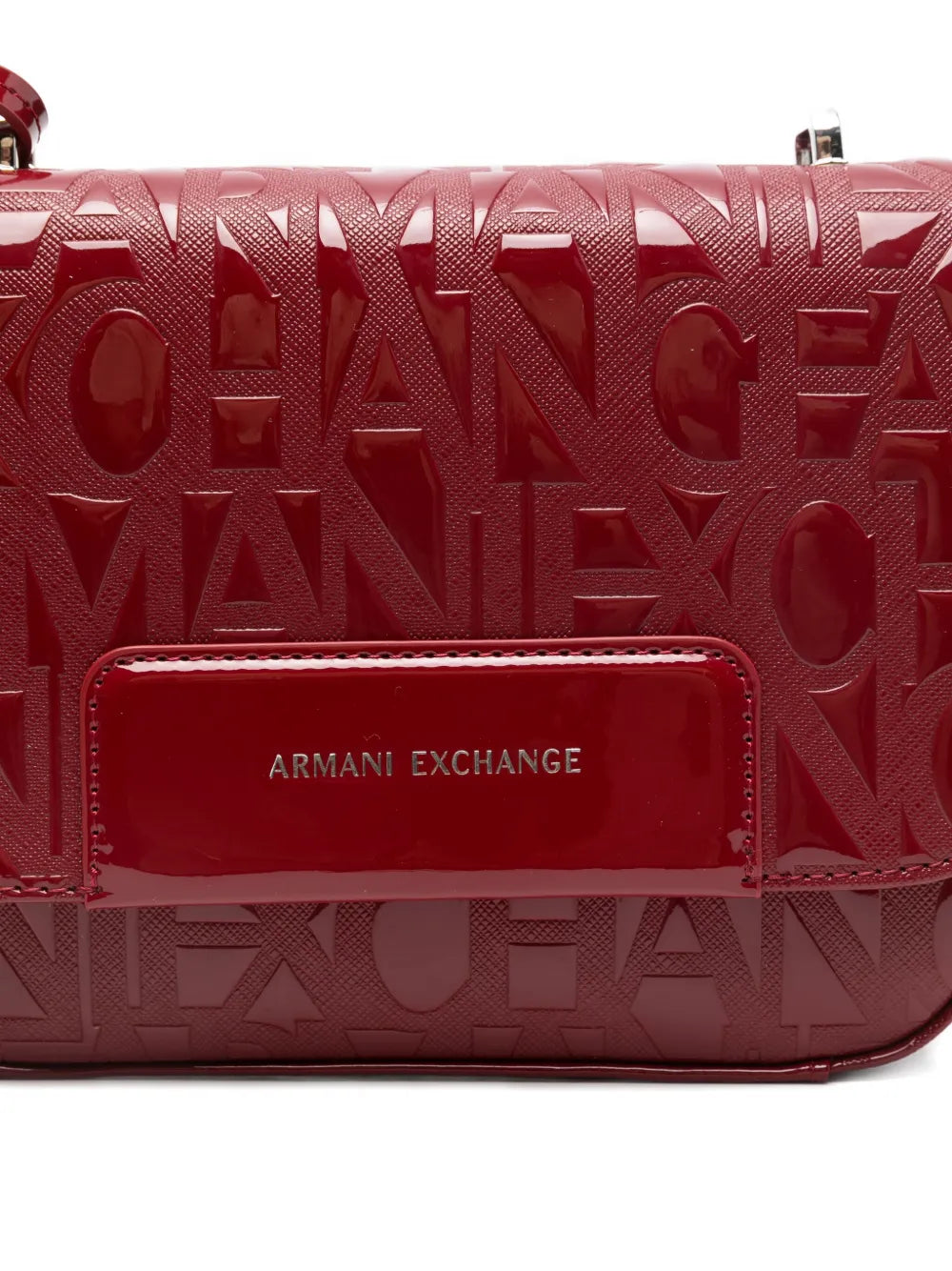 Armani Exchangedebossed-logo mini crossbody bag