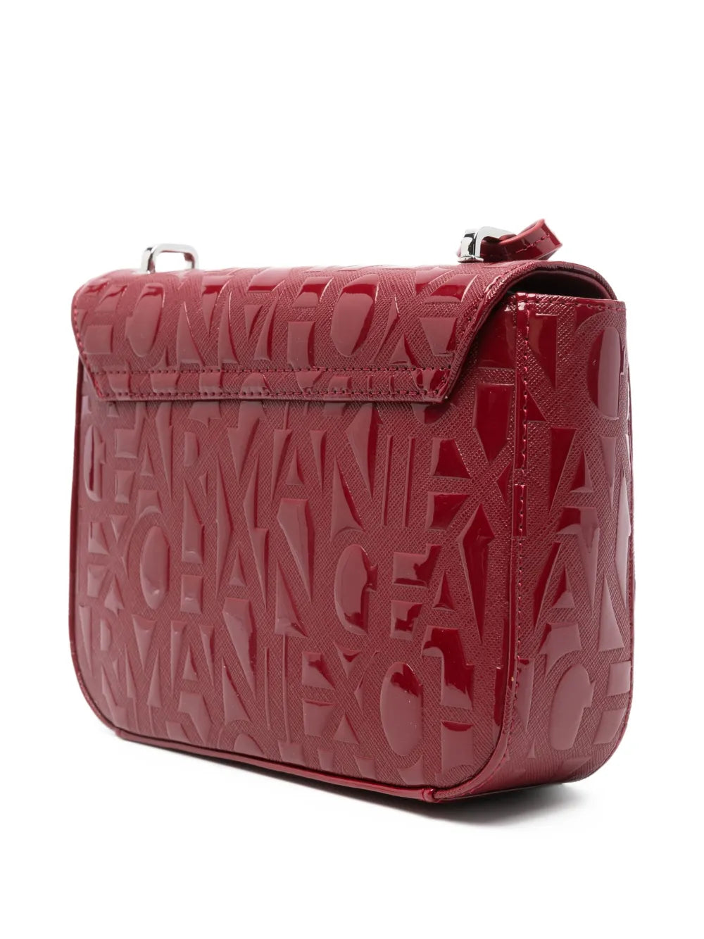 Armani Exchangedebossed-logo mini crossbody bag