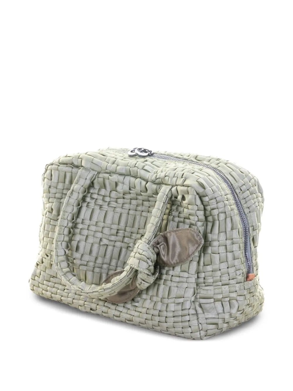 Maria La Rosawoven-texture bow-detail tote bag