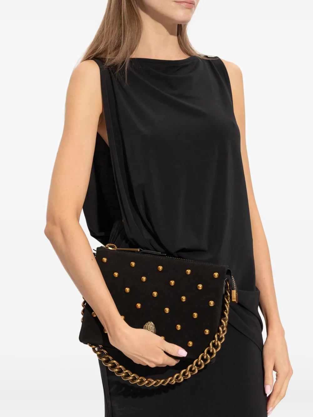 Kurt Geiger LondonKensington stud-embellished clutch bag