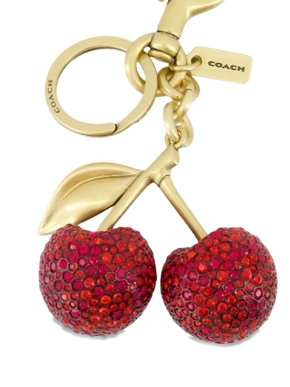 Coachcherry-motif bag charm