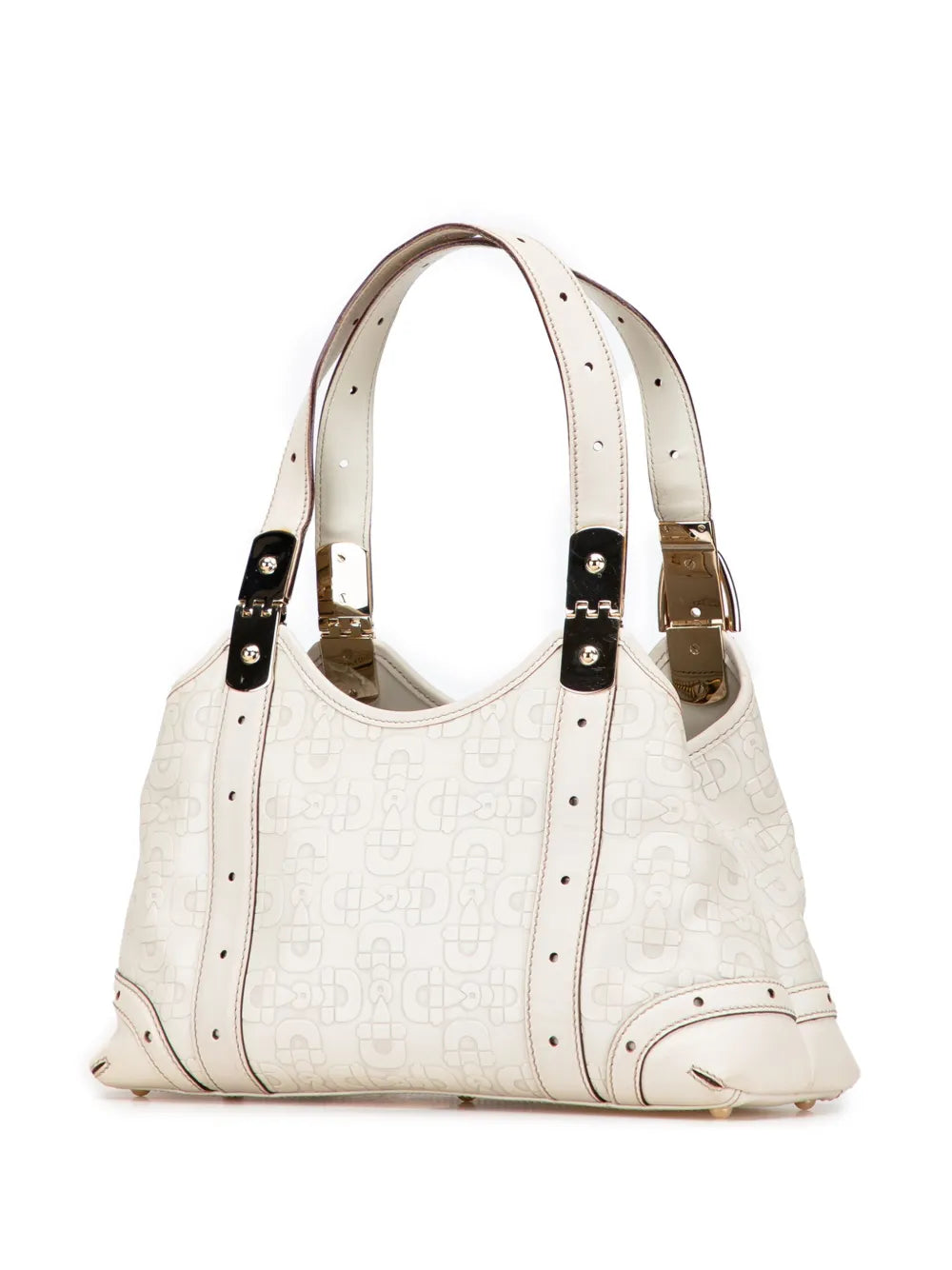 Pre-OwnedGucci Pre-Owned2000-2015 Horsebit Embossed Leather shoulder bag