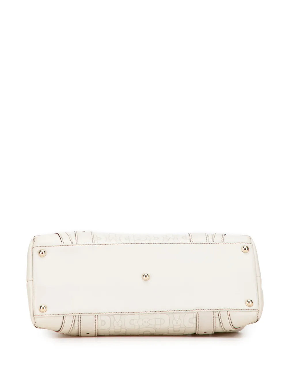 Pre-OwnedGucci Pre-Owned2000-2015 Horsebit Embossed Leather shoulder bag