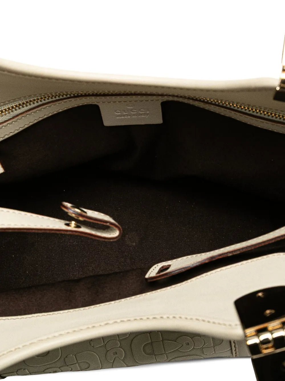 Pre-OwnedGucci Pre-Owned2000-2015 Horsebit Embossed Leather shoulder bag