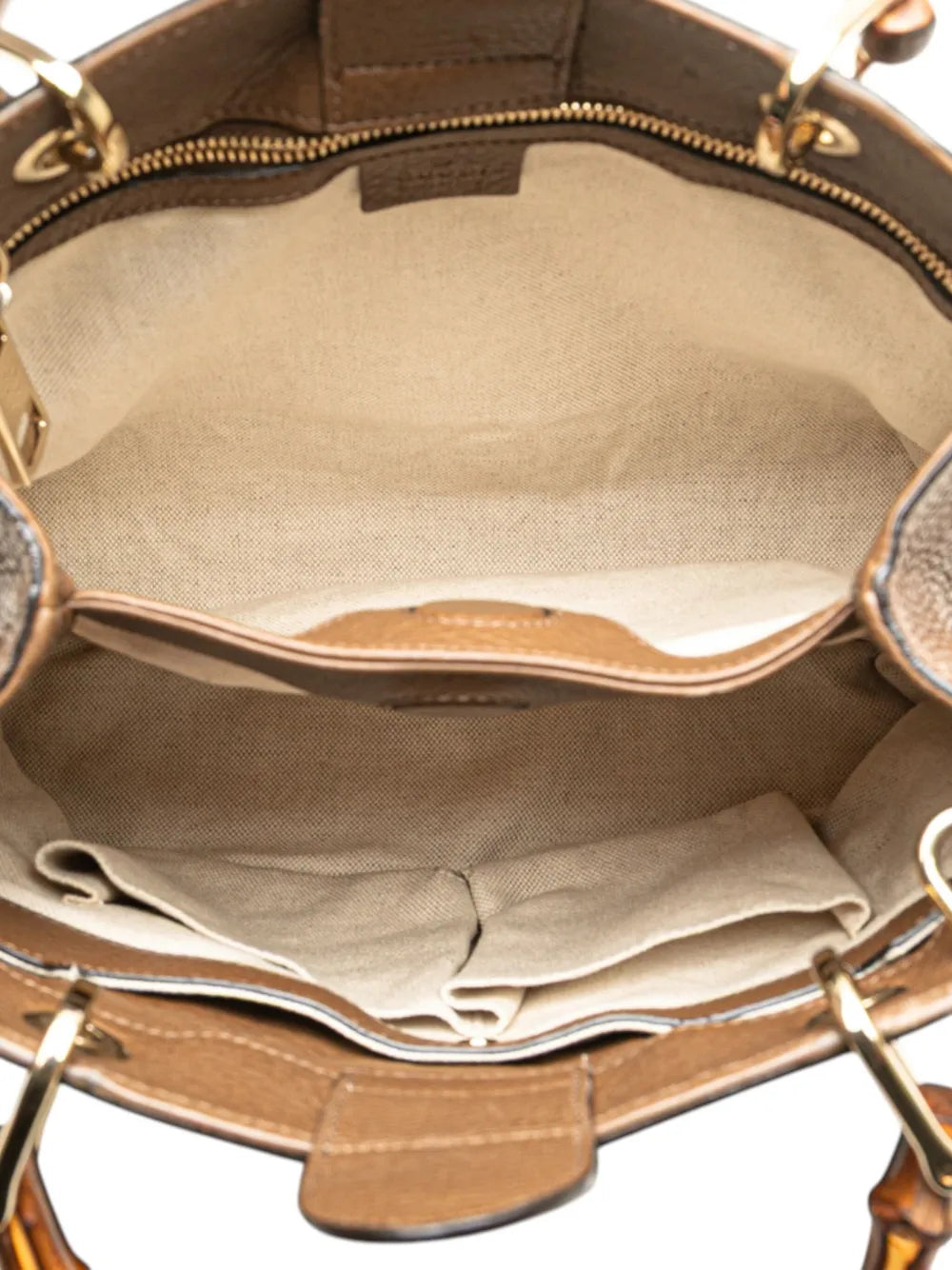 Pre-OwnedGucci Pre-Owned2016-2025 Small Calfskin Bamboo Shopper satchel