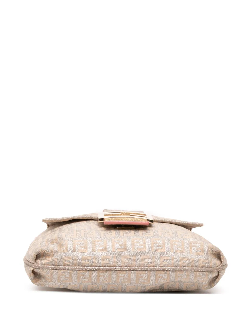 Pre-OwnedFendi Pre-Owned2010-2025 Zucchino Metallic Canvas Flap crossbody bag