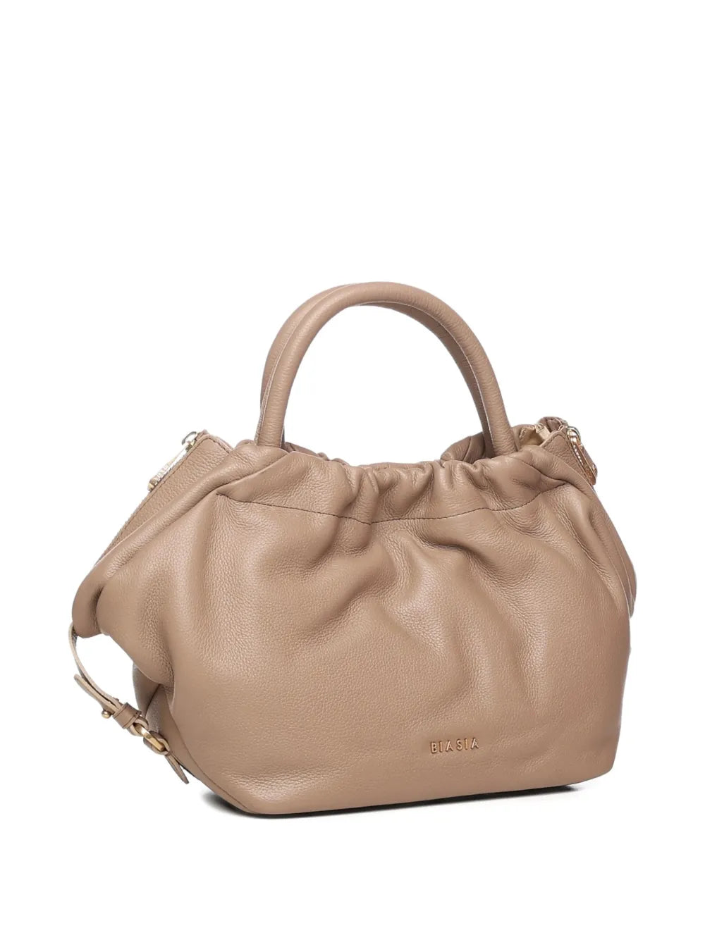 BIASIAgathered leather tote bag