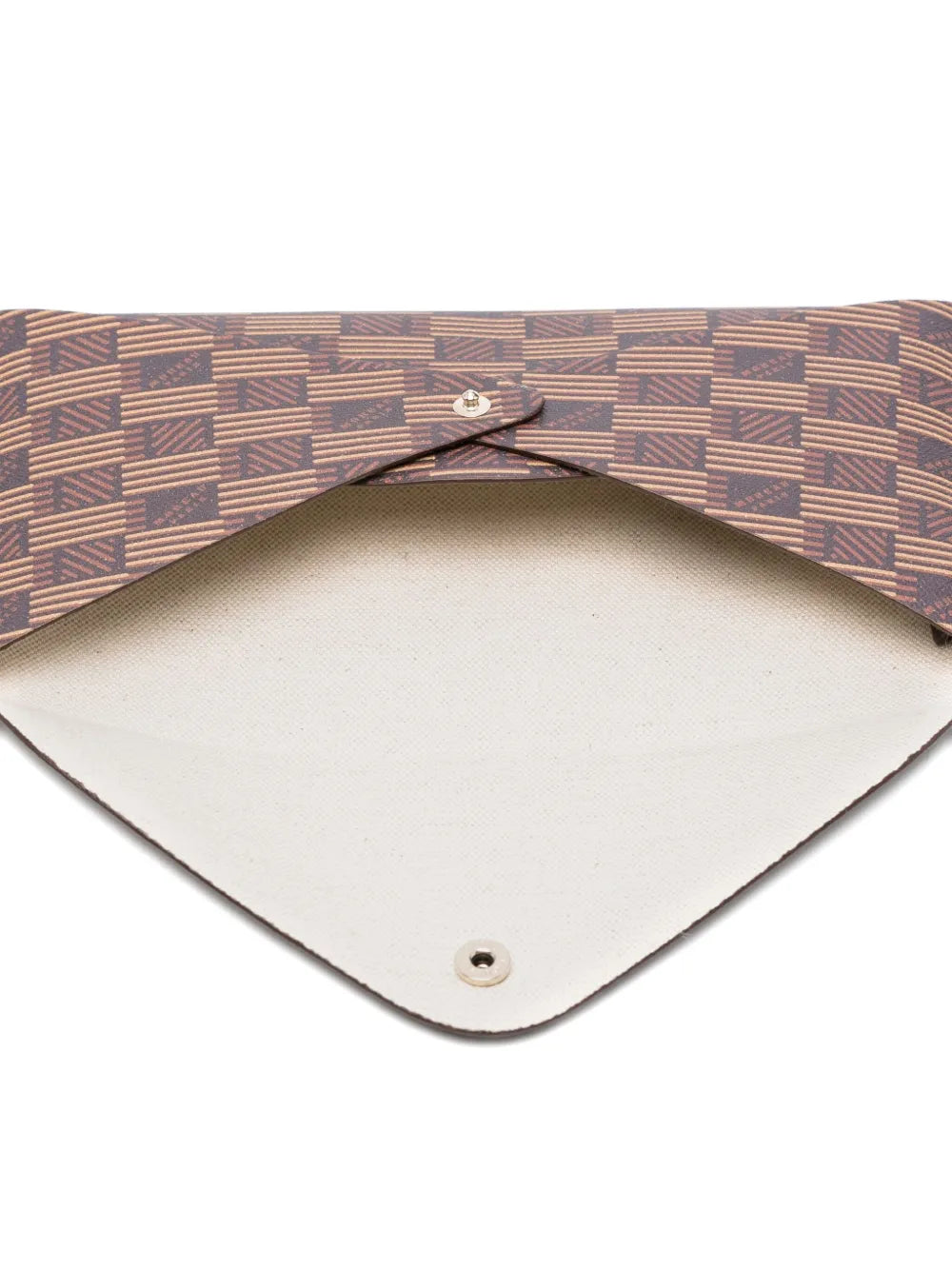 Moreaugeometric-pattern clutch bag