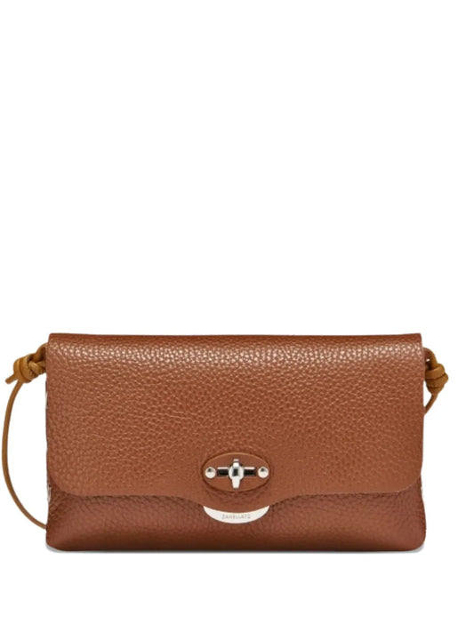 Zanellatosmall Letteraturn-lock shoulder bag