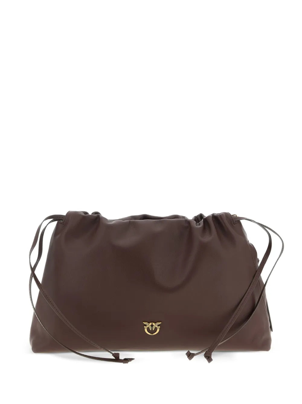 PINKOsmooth leather clutch bag