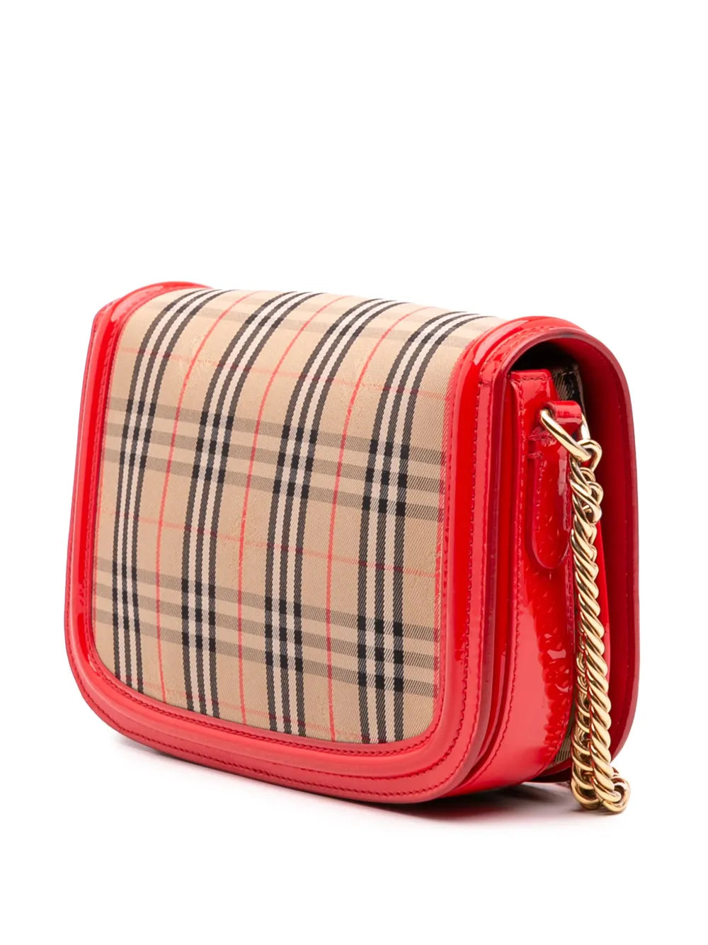 Pre-OwnedBurberry Pre-Owned2000-2017 Haymarket Check Canvas 1983 Link Flap shoulder bag