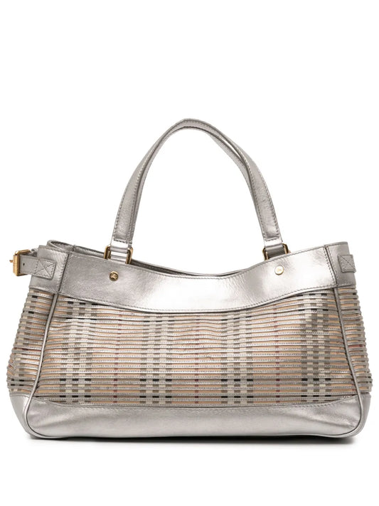 Pre-OwnedBurberry Pre-Owned2000-2017 Haymarket Check Coated Canvas Ravensdon handbag