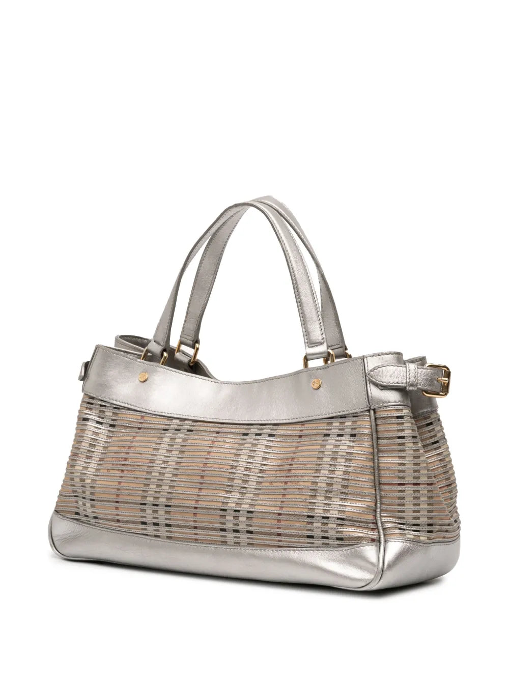 Pre-OwnedBurberry Pre-Owned2000-2017 Haymarket Check Coated Canvas Ravensdon handbag