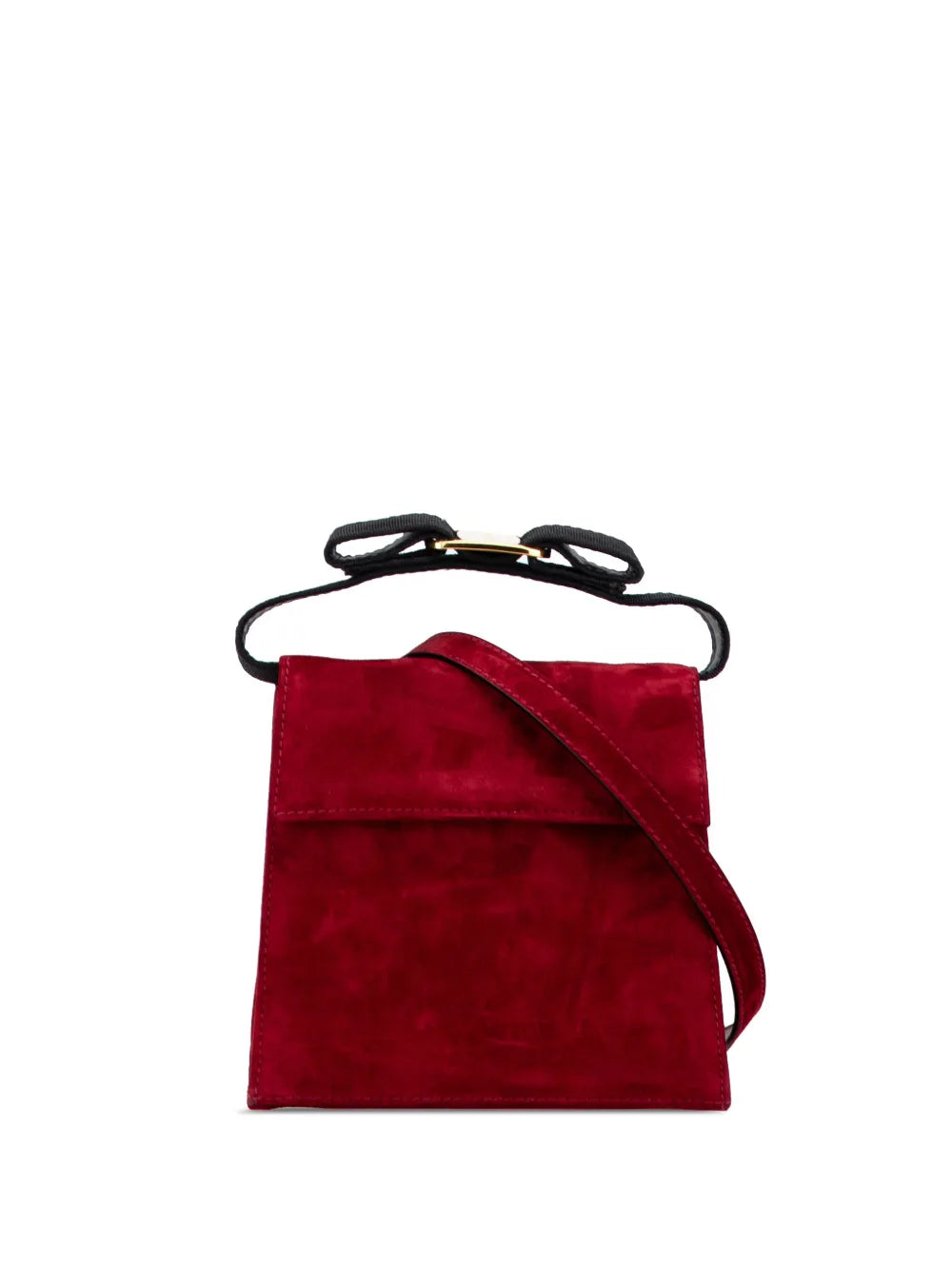 Pre-OwnedFerragamo Pre-Owned1990-2000 Suede Vara Bow satchel