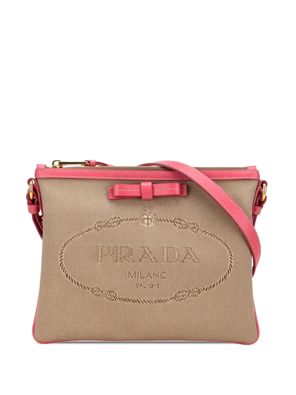 Pre-OwnedPrada Pre-Owned2013-2025 Canvas Canapa Logo Bow crossbody bag