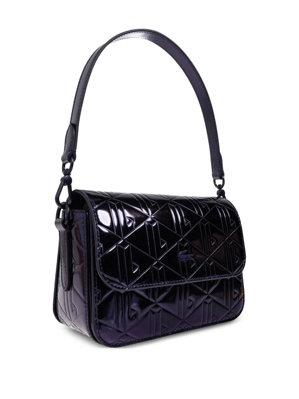 Lacostegeometric-pattern shoulder bag