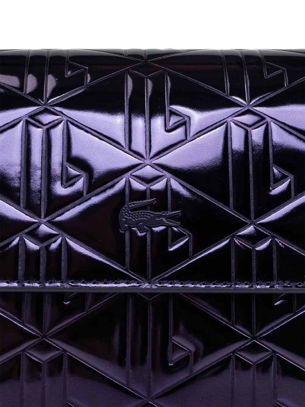 Lacostegeometric-pattern shoulder bag