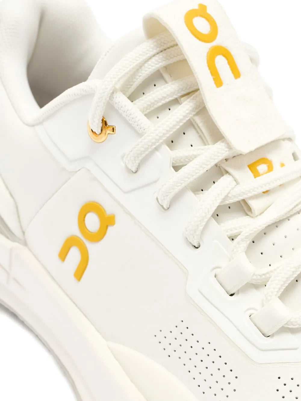 On Running Perforated Leather Trainers