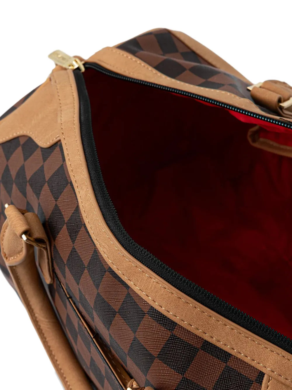 Spraygroundchecked-pattern luggage bag
