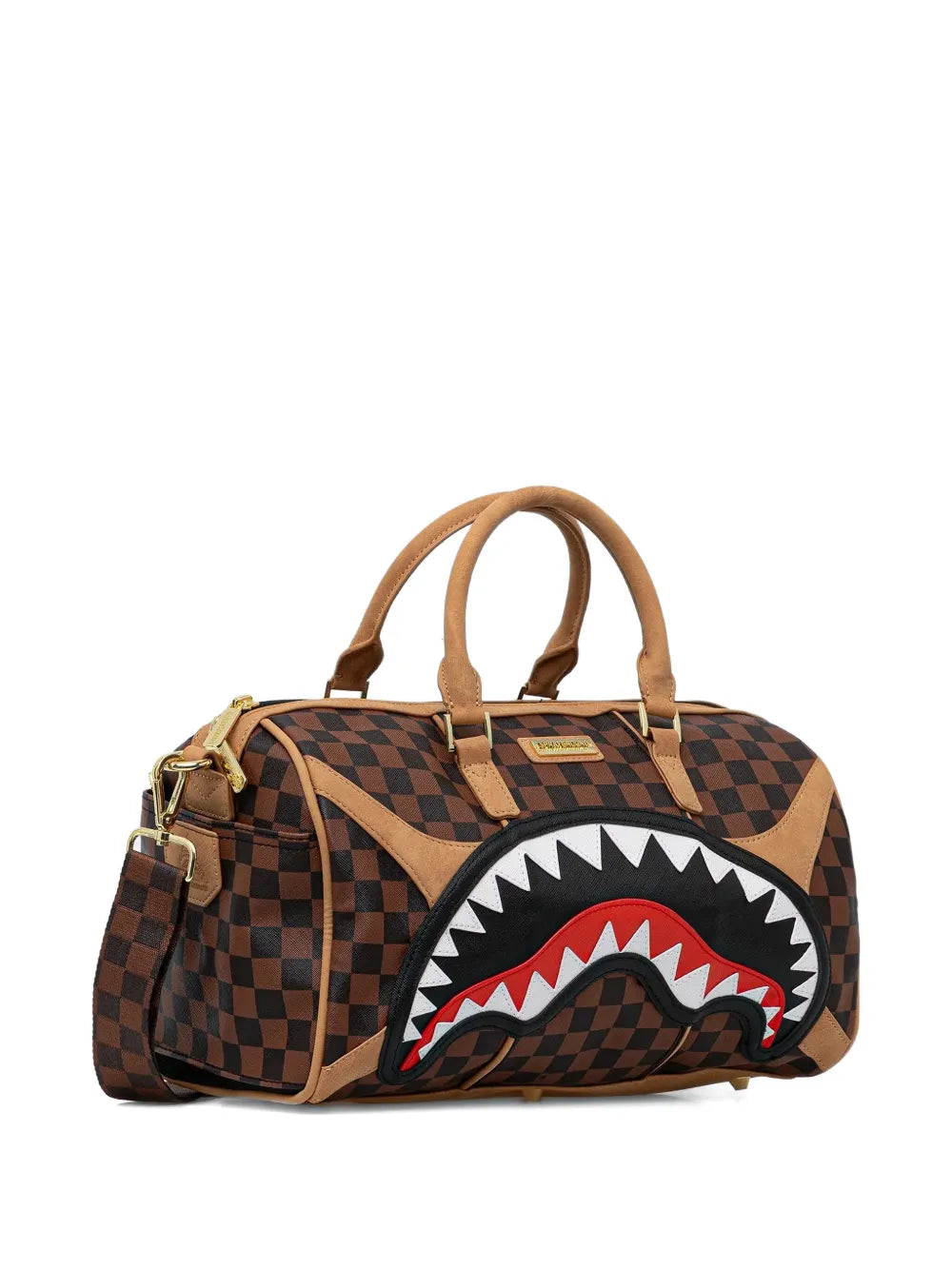 Spraygroundchecked-pattern luggage bag