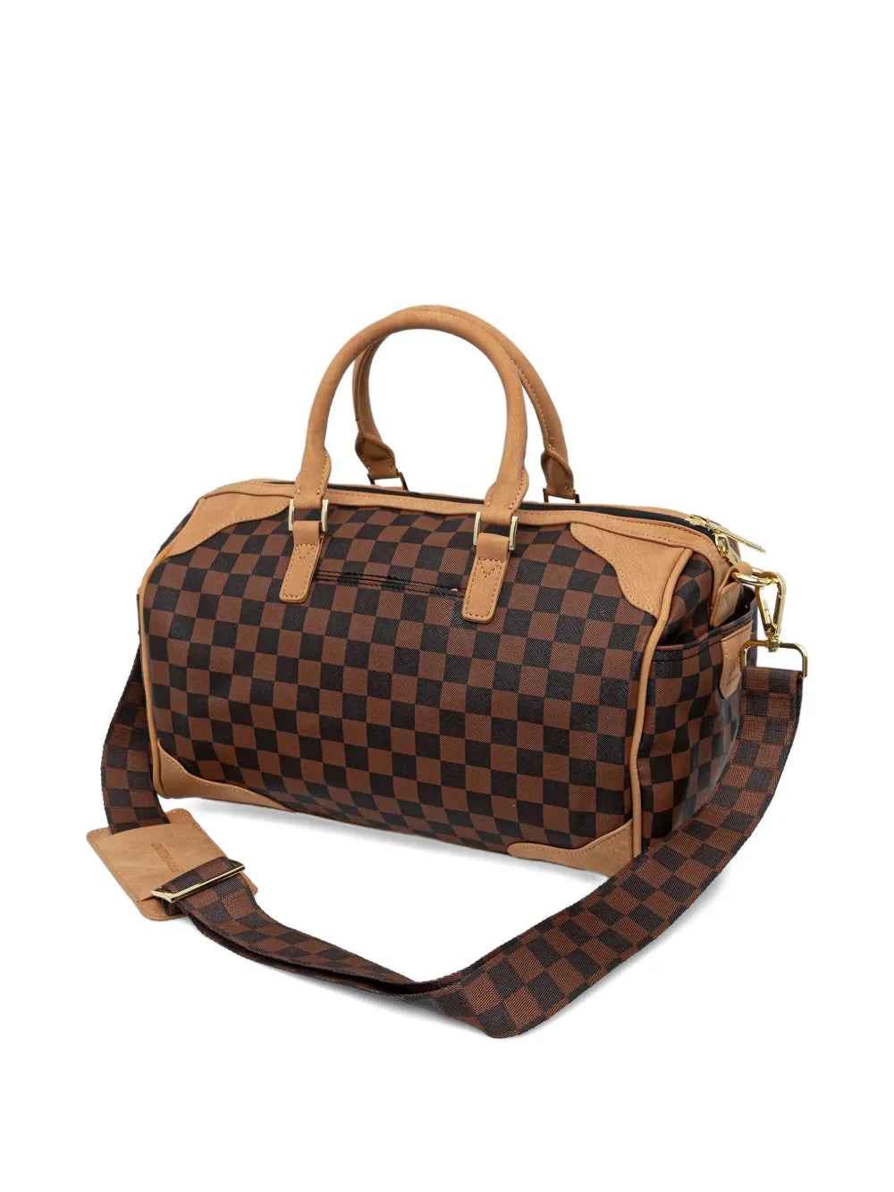 Spraygroundchecked-pattern luggage bag