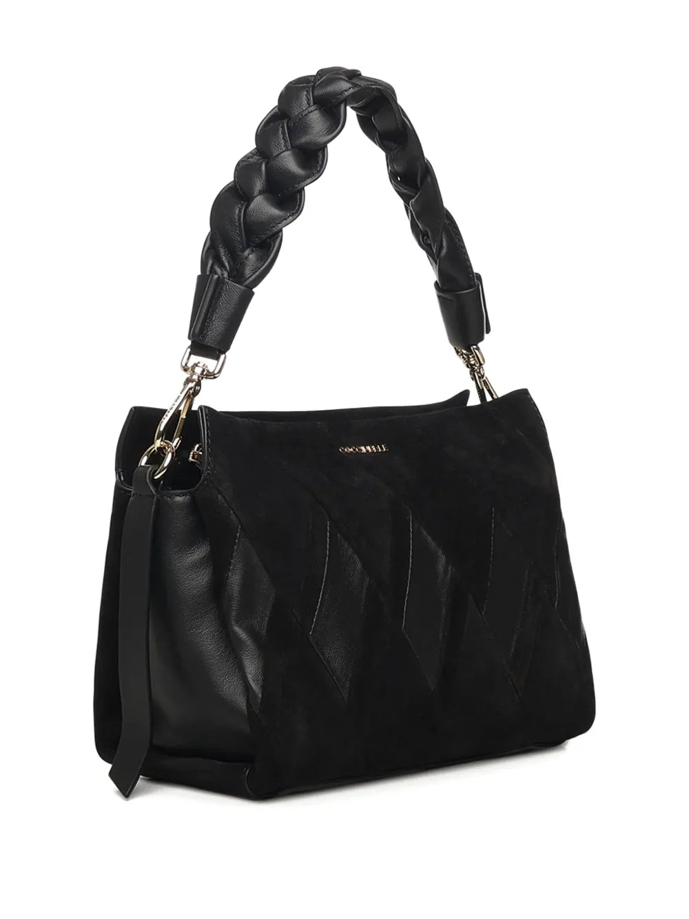 Coccinellebraided handle panelled tote bag