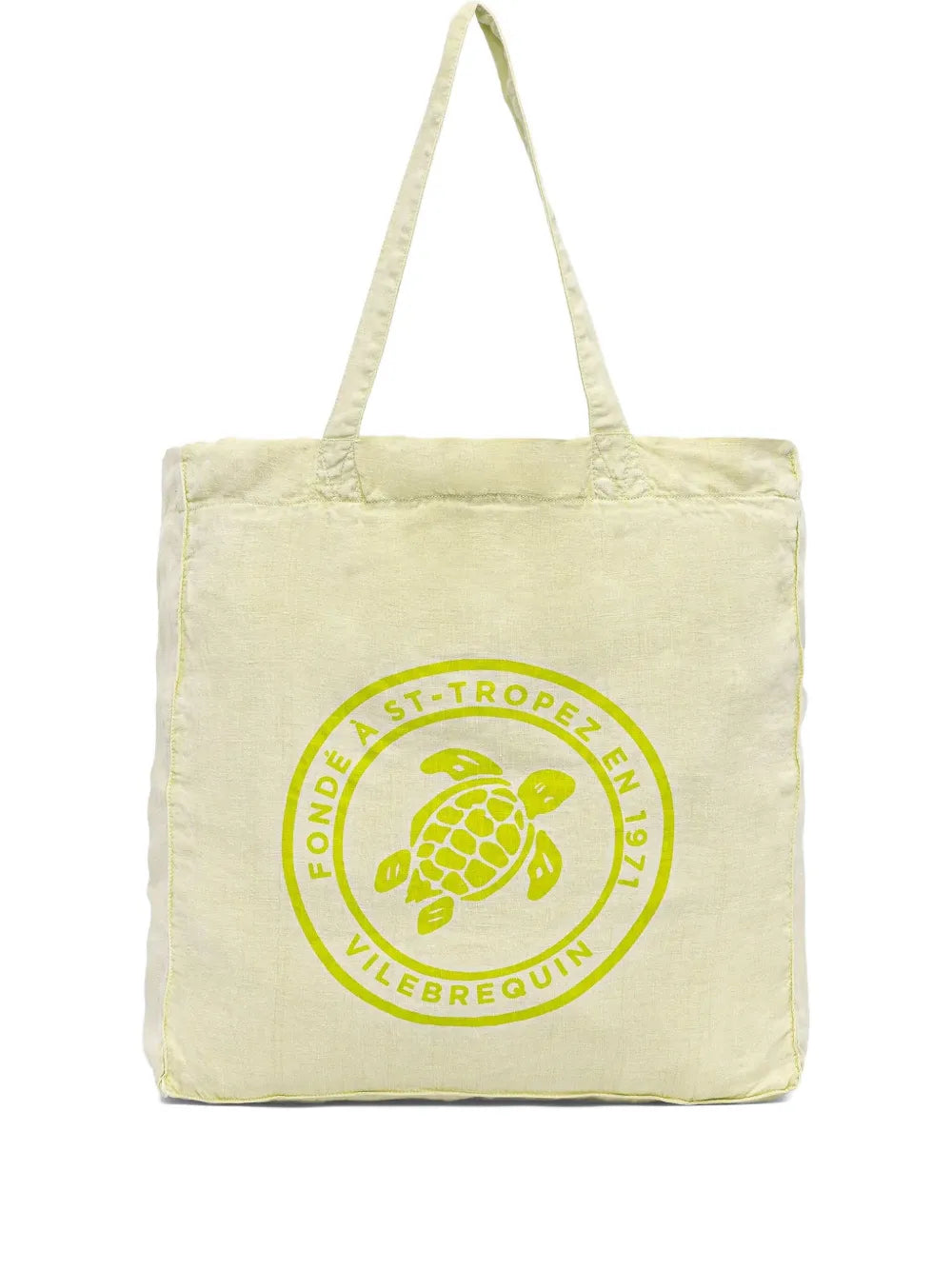 Vilebrequinturtle-print linen beach bag