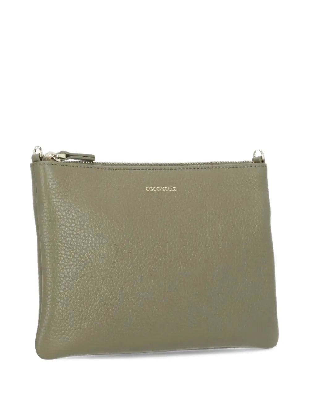 Coccinellesmall pebble-leather logo clutch bag