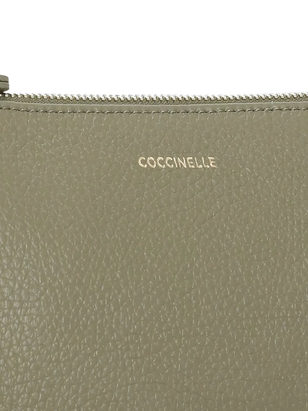 Coccinellesmall pebble-leather logo clutch bag