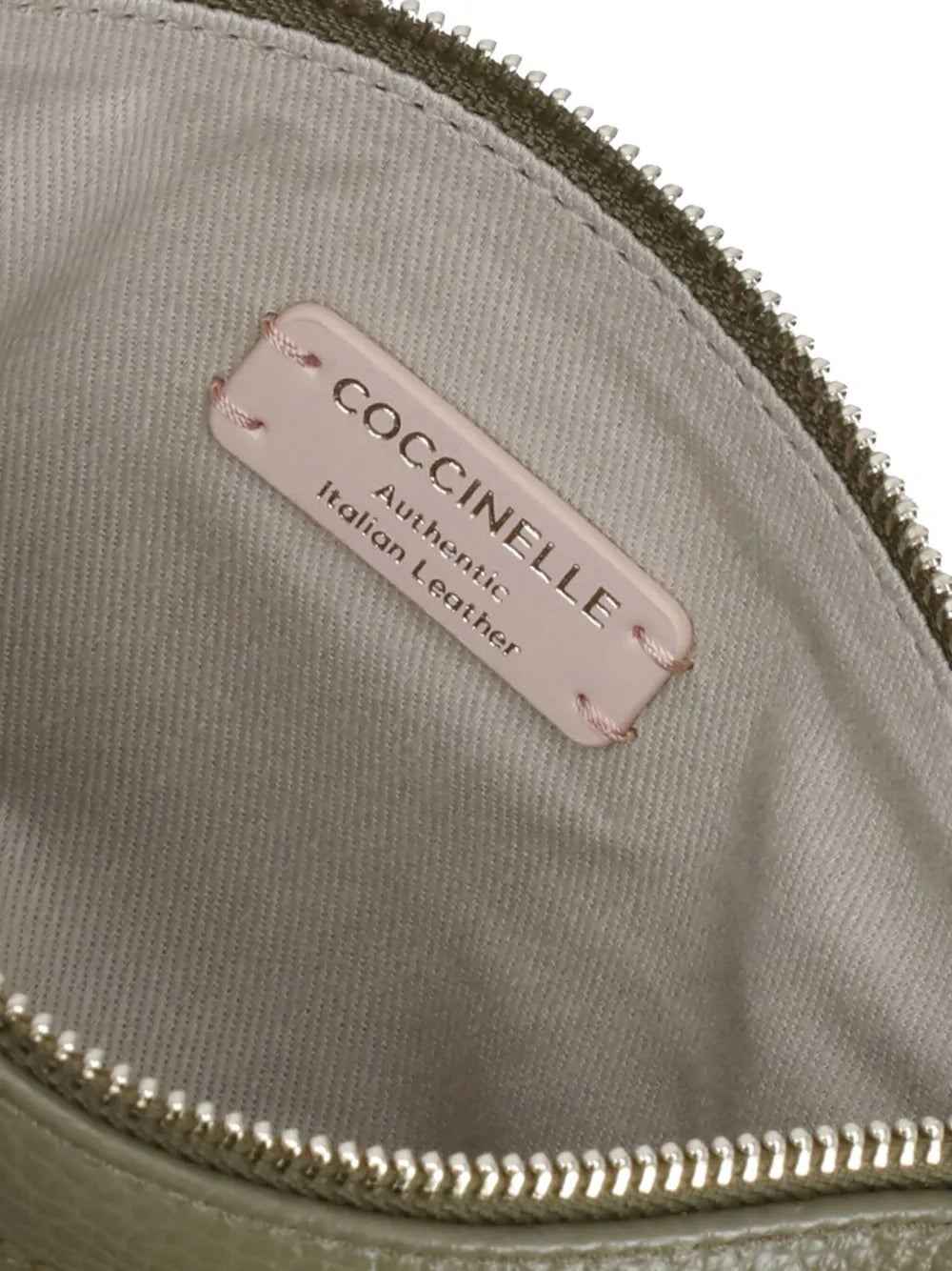Coccinellesmall pebble-leather logo clutch bag