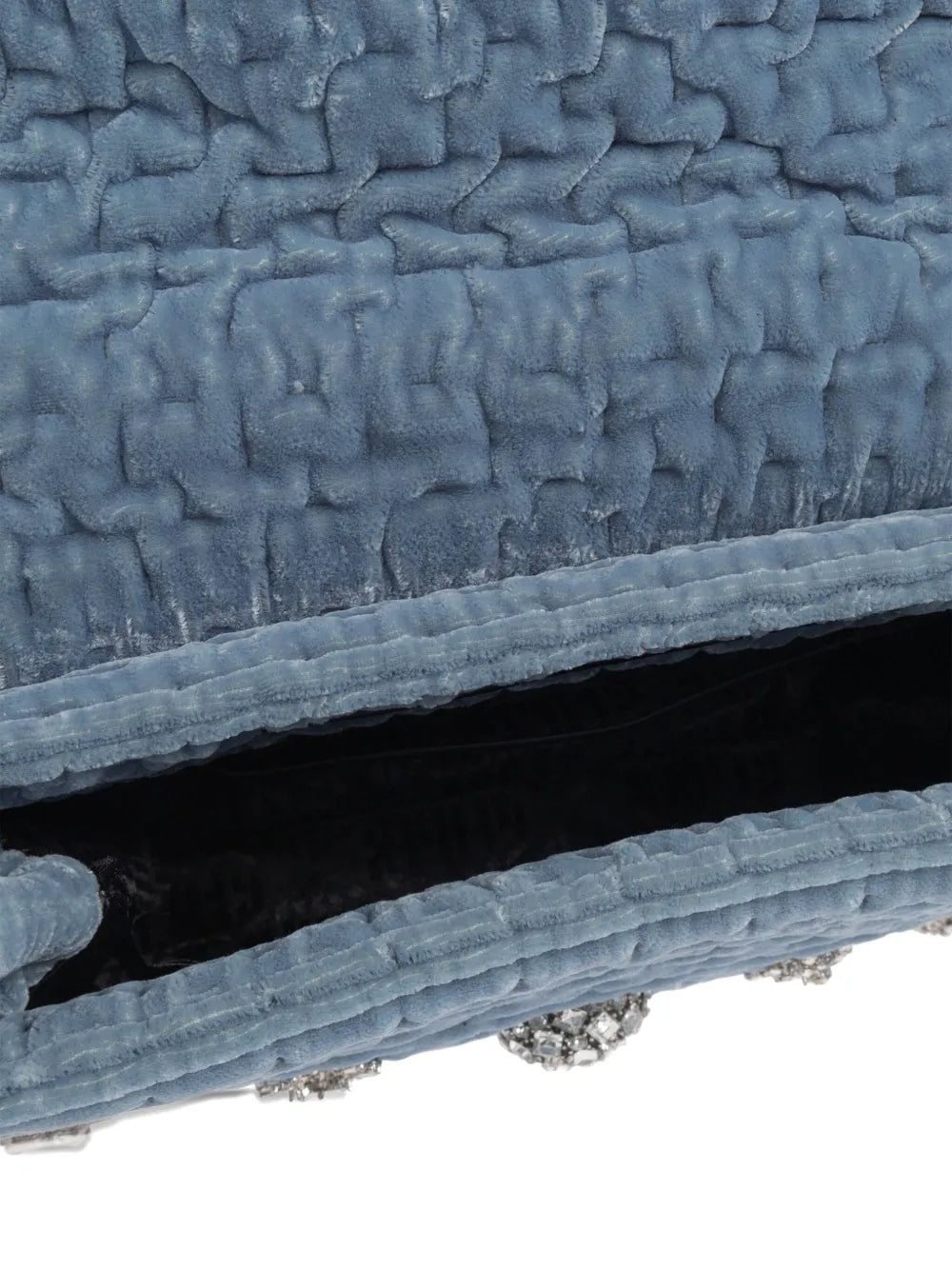 Kurt Geiger Londonmini Velvet Kensington embellished shoulder bag