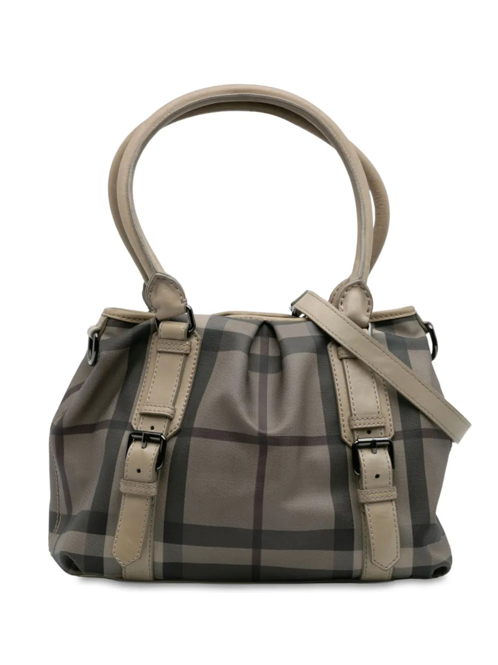 Pre-OwnedBurberry Pre-Owned2000-2017 Smoke Check Coated Canvas Northfield satchel