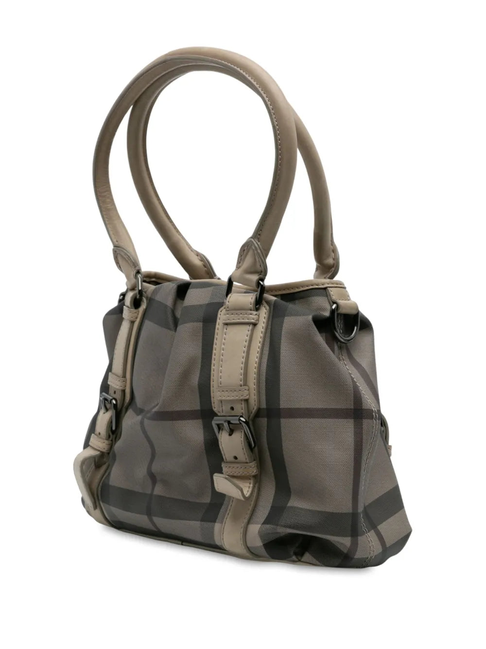 Pre-OwnedBurberry Pre-Owned2000-2017 Smoke Check Coated Canvas Northfield satchel