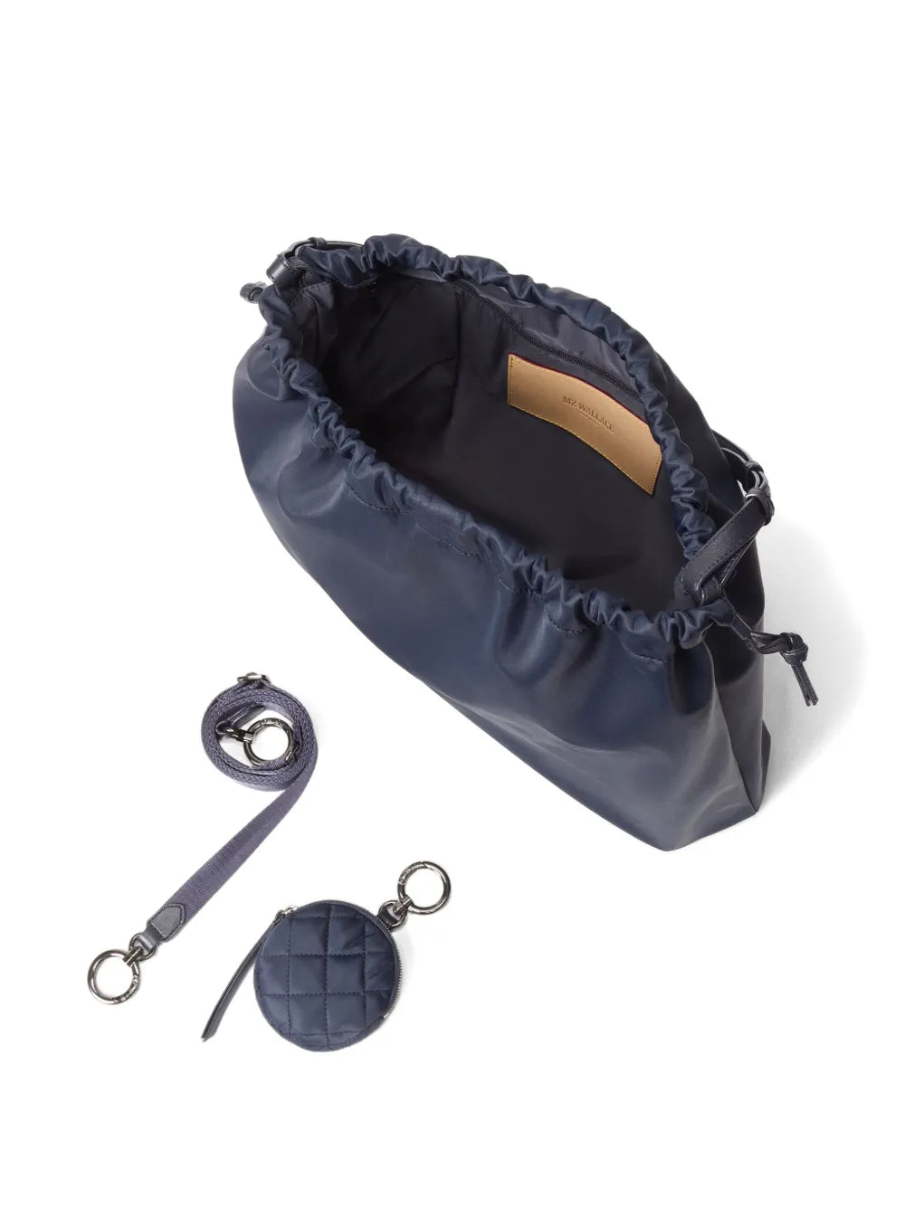 Mz Wallace Waverly drawstring quilted shoulder bag