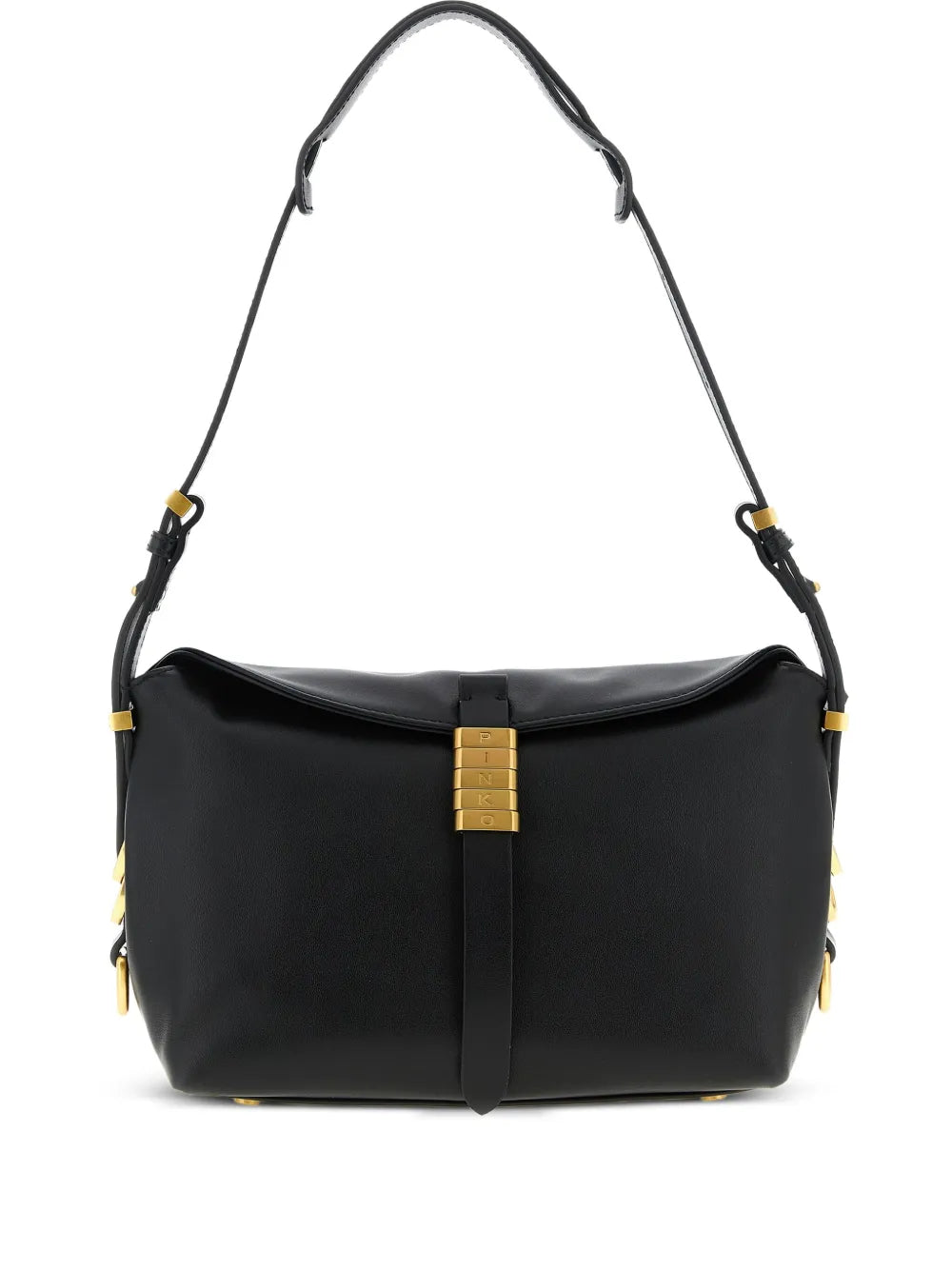 PINKOengraved-rings saddle shoulder bag