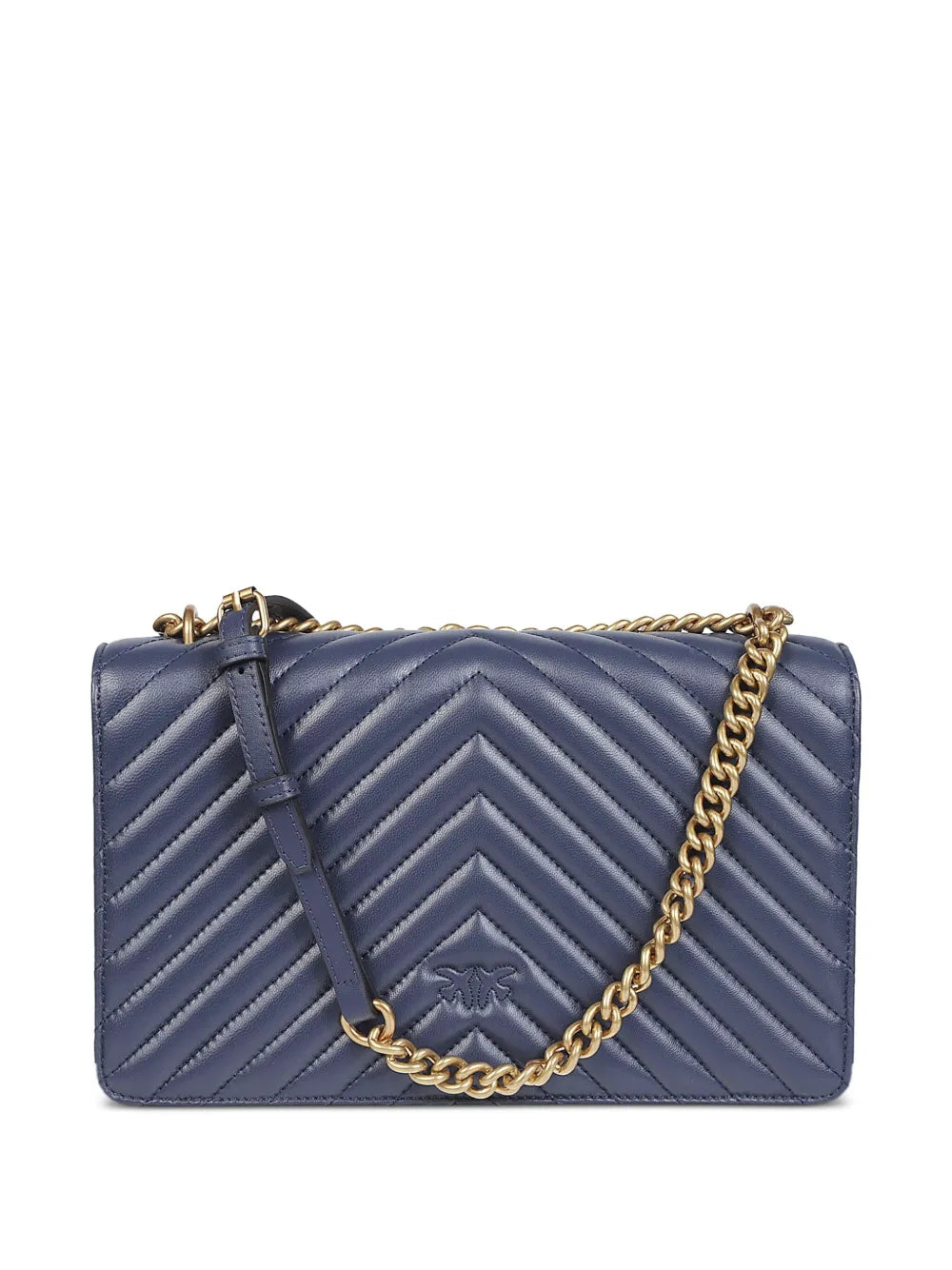 PINKOchevron-pattern chain-strap shoulder bag