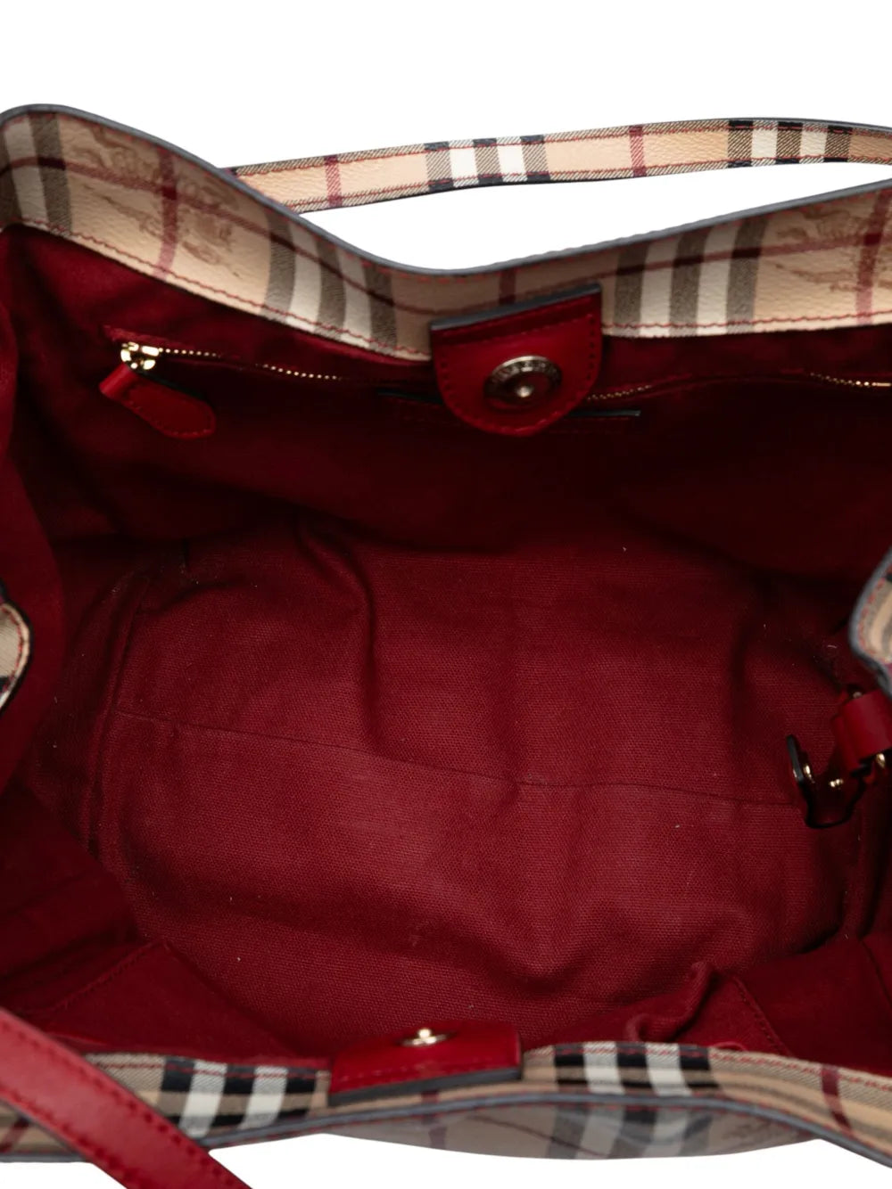 Pre-OwnedBurberry Pre-Owned2000-2017 Small Leather Trimmed Haymarket Check Coated Canvas Canterbury tote bag