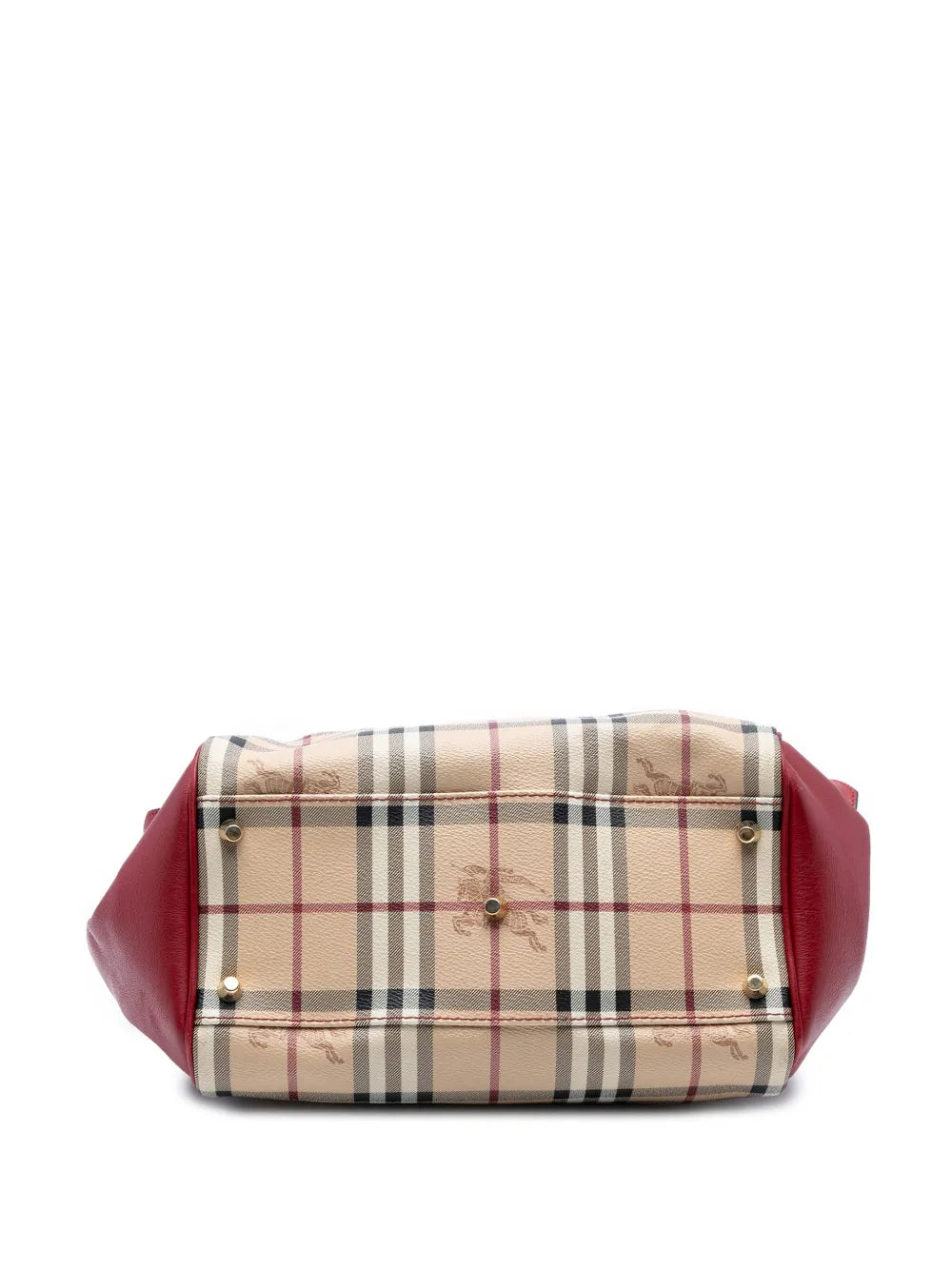 Pre-OwnedBurberry Pre-Owned2000-2017 Small Leather Trimmed Haymarket Check Coated Canvas Canterbury tote bag