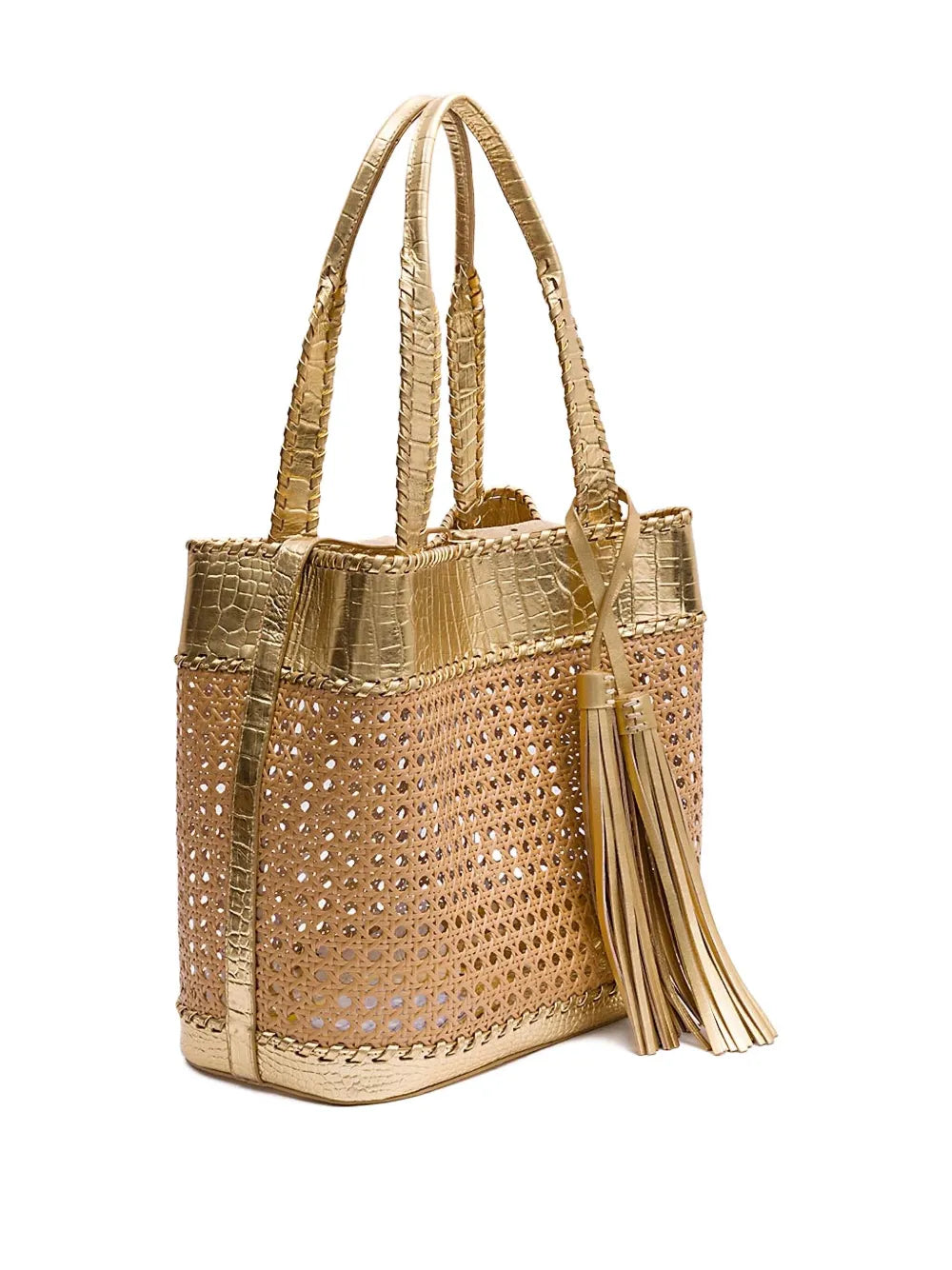 New SeasonIslaSextavada woven tassel shoulder bag