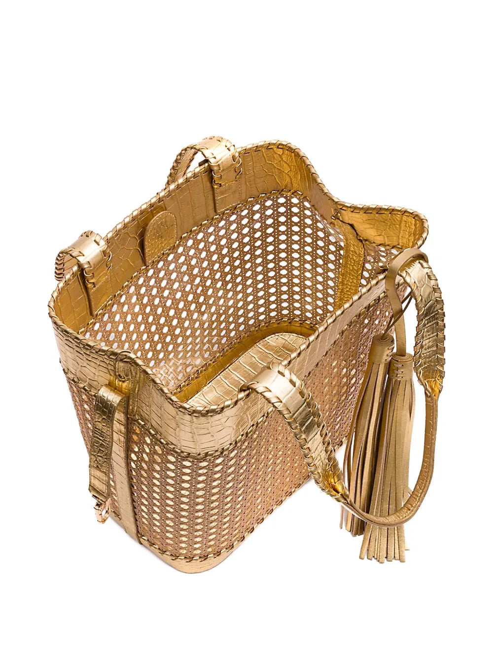 New SeasonIslaSextavada woven tassel shoulder bag