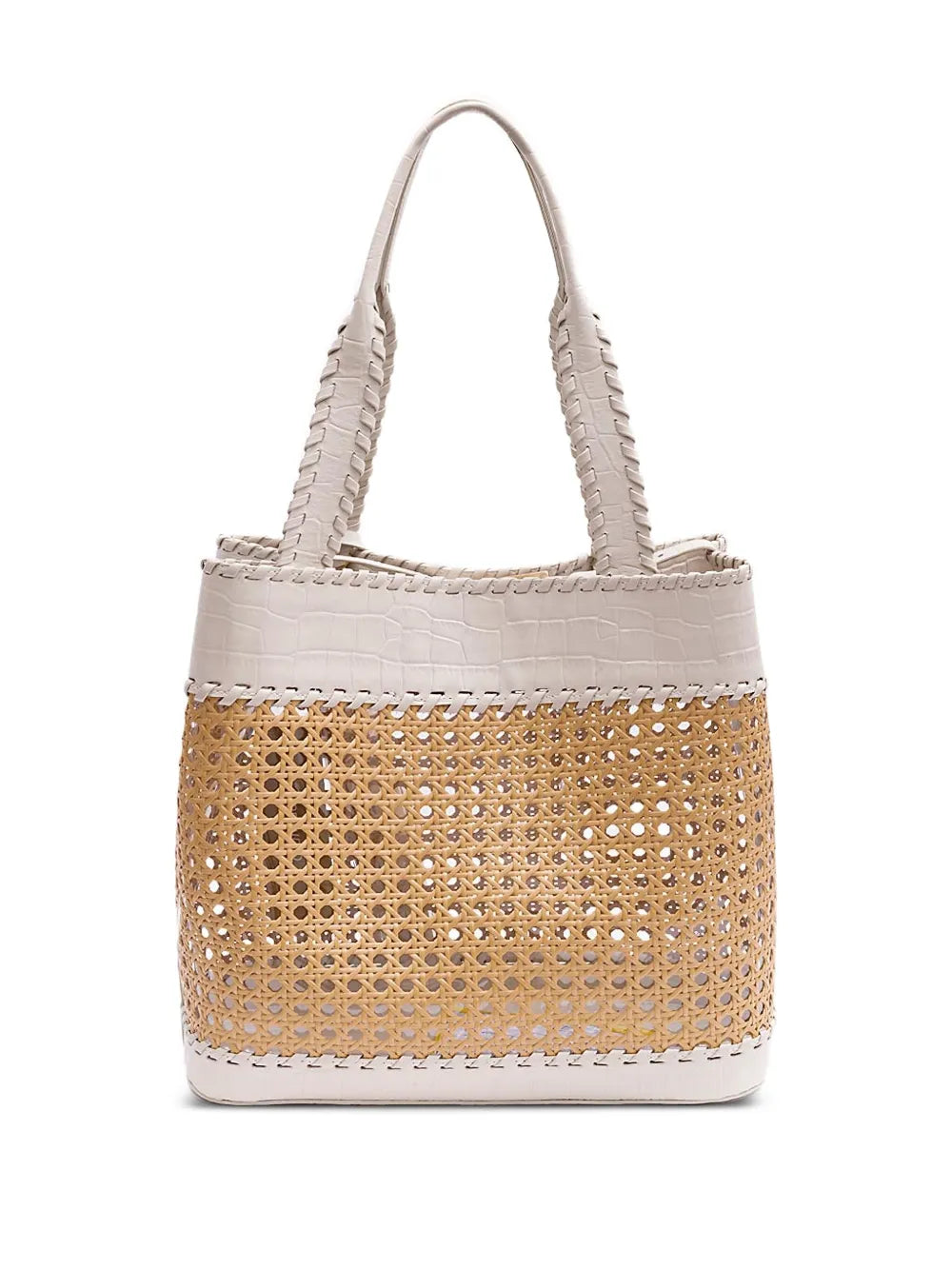 New SeasonIslaSextavada croc-embossed tassel shoulder bag